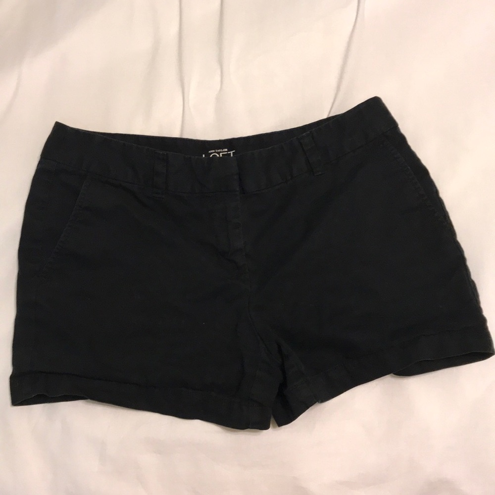 Black Loft Rivera Shorts with 3 1/2 inch Inseam